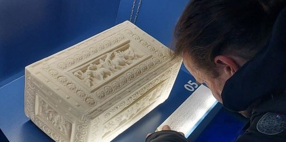 Obisk udeležencev Tabora slepih v Pomorskem muzeju Piran