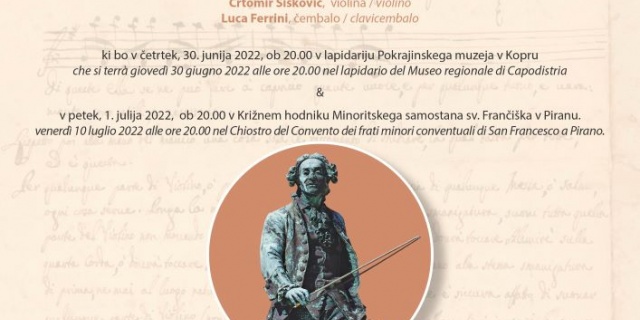 Invitation to the musical and theater recital Dear Giuseppe